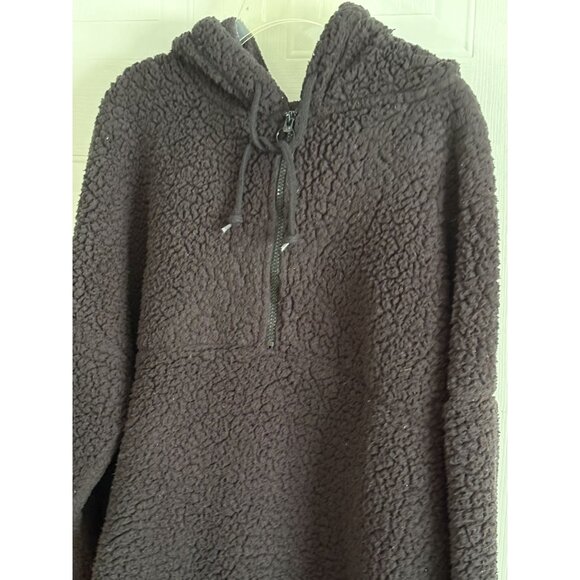 EXCELLENT Victorias Secret Pink Hooded Fleece Pullover 1/2 Zip Comfy Hoodie XL - Picture 3 of 11